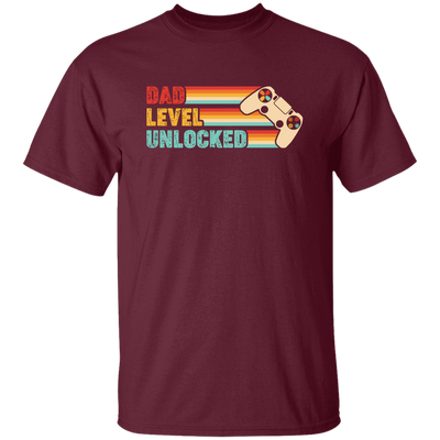 Dad Level Unlocked, Retro Dad Gifts, Video Games Player, Father's Day Gifts Unisex T-Shirt