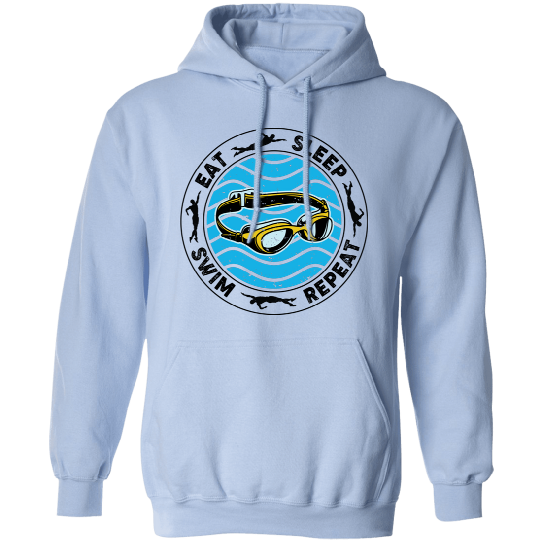 Eat Sleep Swim Repeat, Swimming Lover, Swimmer Pullover Hoodie