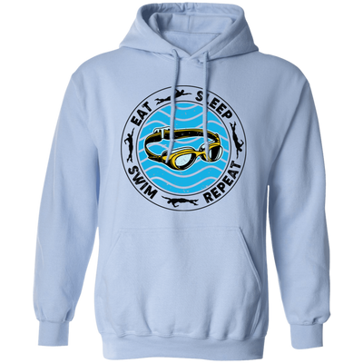 Eat Sleep Swim Repeat, Swimming Lover, Swimmer Pullover Hoodie