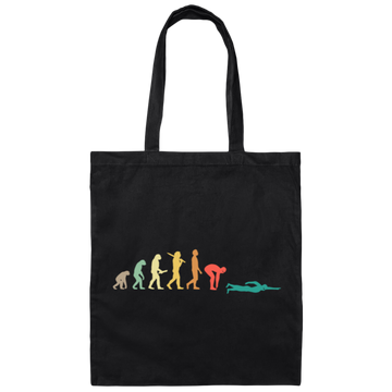 Retro Swimming Evolution Gift For Swimmers Canvas Tote Bag