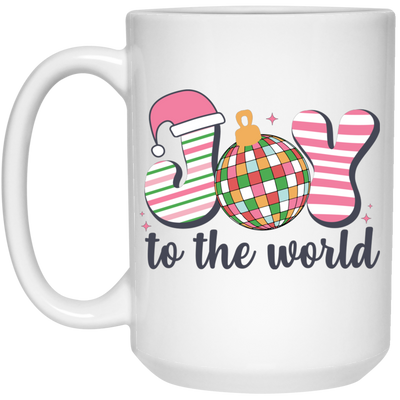 Joy To The World, Disco Ball, Tis The Season, Disco Verse White Mug