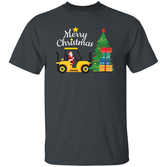 Merry Christmas, Santa Drive Tractor, Farmer Xmas Unisex T-Shirt