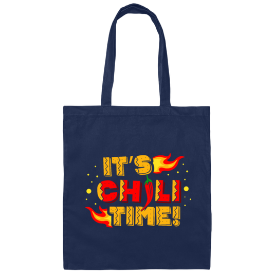 Love Spicy Its Chili Time I Love Spicy Food Gift Canvas Tote Bag