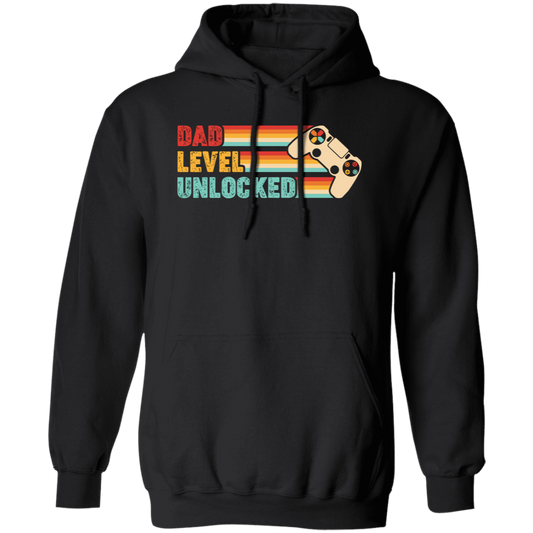 Dad Level Unlocked, Retro Dad Gifts, Video Games Player, Father's Day Gifts Pullover Hoodie