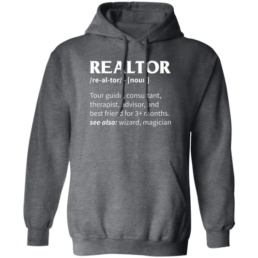 Realtor Meaning, Tour Guide, Consultant, Therapist, Advisor Pullover Hoodie