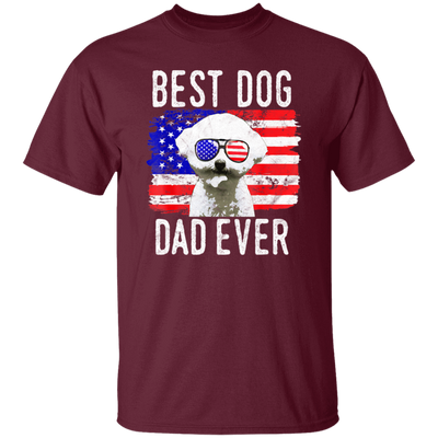 American Flag, Best Dog Dad Ever, Cute Dog, Love American Dog Unisex T-Shirt