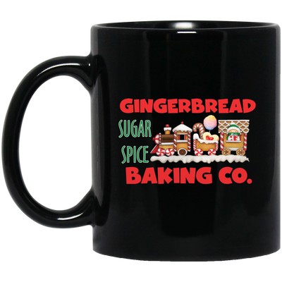 Gingerbread Baking Company, Sugar Spice, Sweet Gingerbread, Merry Christmas, Trendy Christmas Black Mug