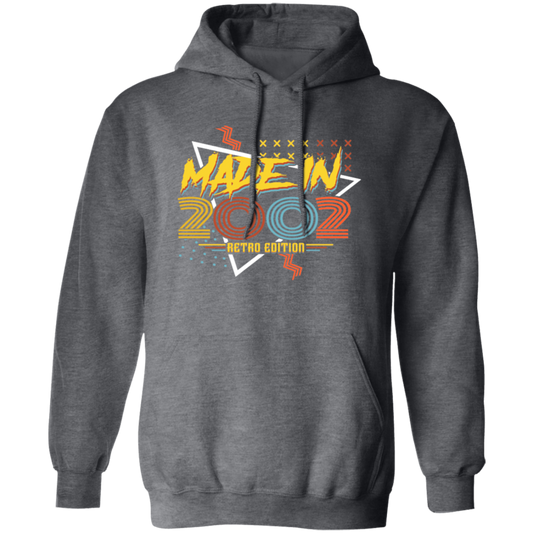 Birthday 2002 Retro Gift, Made In 2002, Retro Edition Gift, Love 2002 Pullover Hoodie