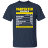 Fantastic Carpenter Ingredients, Carpenter Love Gift, Best Carpenter Unisex T-Shirt