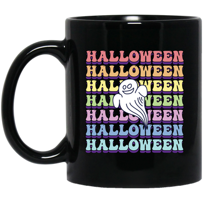 Halloween Party, Ghost Halloween, Groovy Halloween Black Mug