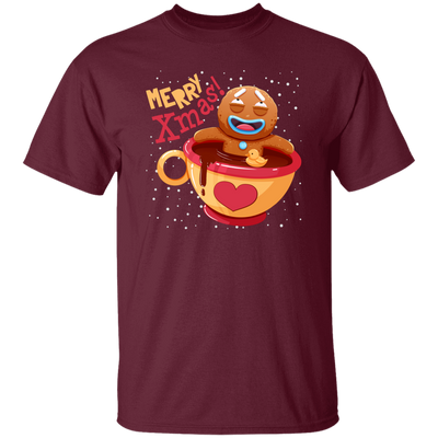 Gingerbread In Coffee Cup, Relaxing Gingerbread, Merry Christmas, Trendy Christmas Unisex T-Shirt