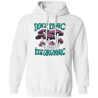 Don't Panic, It's Organic, Mushroom Bushes, Purple Mushrom Pullover Hoodie