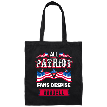 All Patriot Fans Despise Goodell, American Patriot Canvas Tote Bag