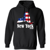 New York Lover, American Flag, 4th Of July, Patriotic Gift, Love New York Pullover Hoodie