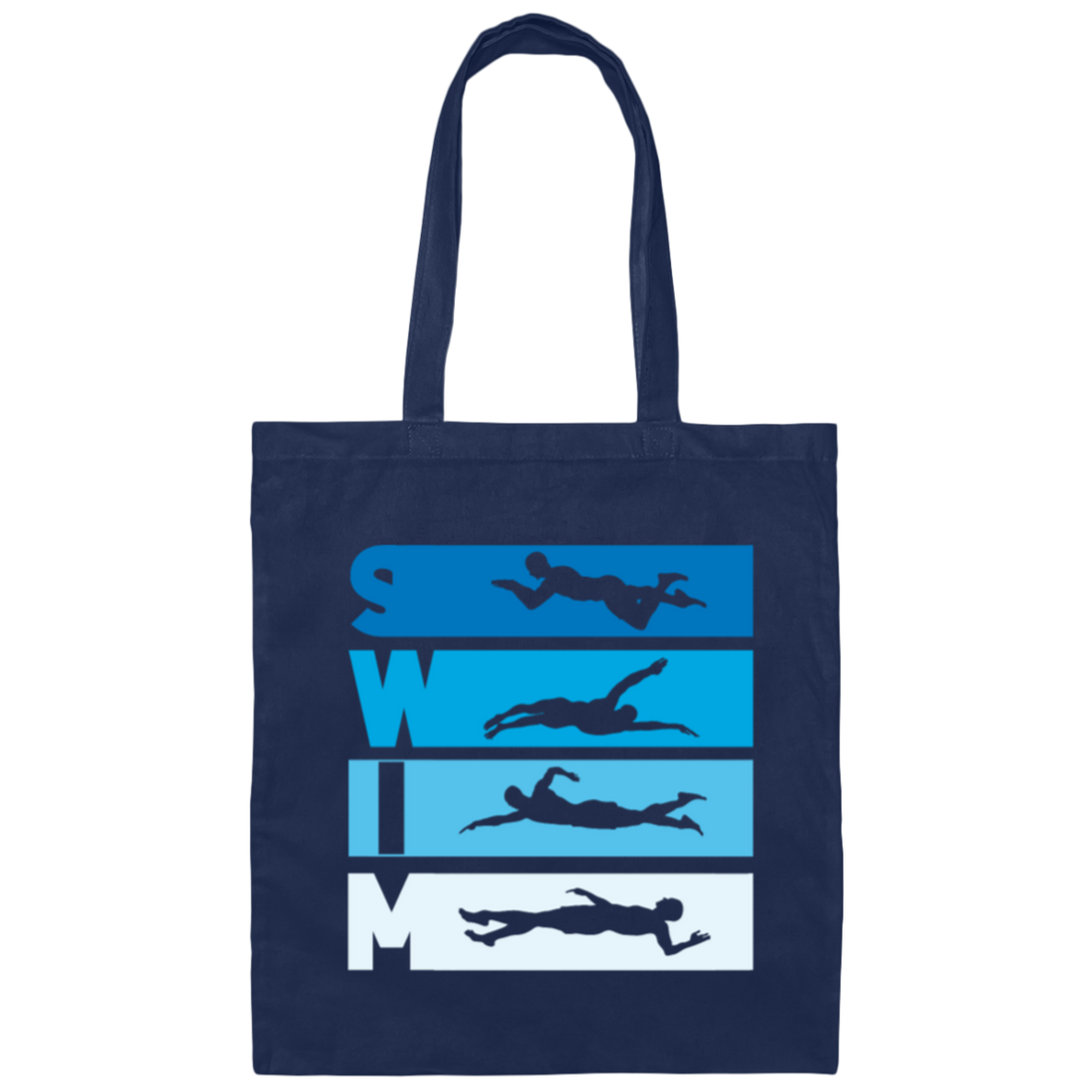 Funny Swimming Swim Team Quote Reads Swim You Will See A Coach Swim Style Canvas Tote Bag
