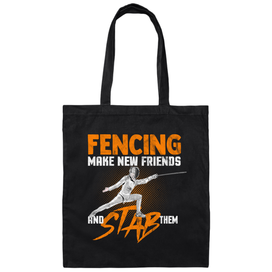 Fencing, Fencing Mask, Sword Fighting, Saber, Escrime Gift Canvas Tote Bag