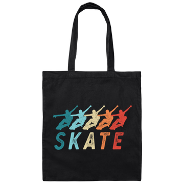 Skate Retro Skateboarding Gift, Skateboard Canvas Tote Bag