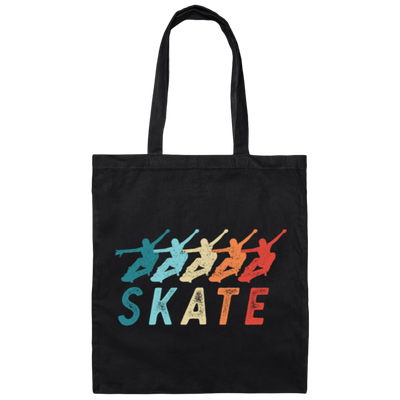 Skate Retro Skateboarding Gift, Skateboard Canvas Tote Bag