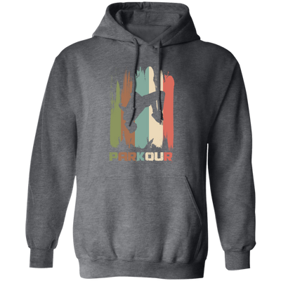 Movement Obstacle Course Parkour Vintage, Silhouette Freerunners Pullover Hoodie