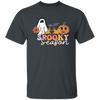 Spooky Season, Groovy Halloween, Boo And Bat Unisex T-Shirt