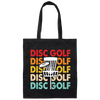 Disc Golf Game, Retro Disc Golf, Through The Disc To The Basket Canvas Tote Bag