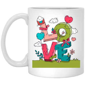 Love Valentine, Love Text, Best Love, Best Valentine White Mug