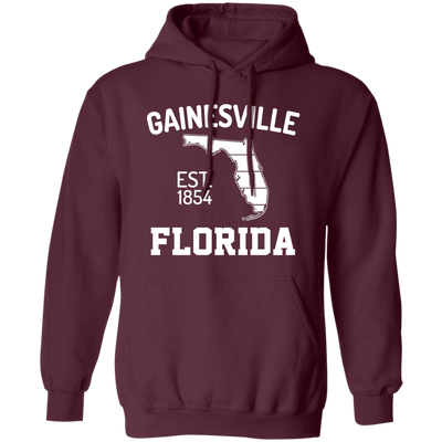 Gainesville, Florida, EST 1854, Florida Silhouette, American State Pullover Hoodie