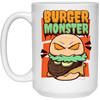 Burger Monster, Love Burger, Baby Angry Burger White Mug