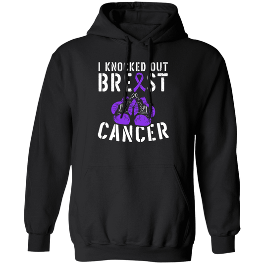 Against Cancer Gift, I Knocked Out Breast Cancer, Boxer Breast Cancer Pullover Hoodie