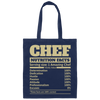 Chef Nutrition Facts, Serving Size For 1 Amazing Chef Canvas Tote Bag