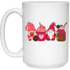 Gnome With Cups, Love Gnome, Valentine Gnome, Valentine's Day, Trendy Valentine White Mug