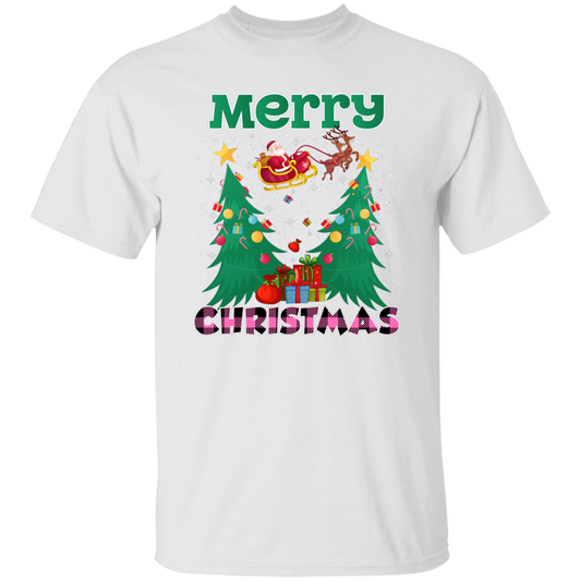 Santa Claus With Reindeer, Cute Santa Claus, Santa I Flying, Merry Christmas, Trendy Christmas Unisex T-Shirt