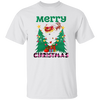 Santa Claus With Reindeer, Cute Santa Claus, Santa I Flying, Merry Christmas, Trendy Christmas Unisex T-Shirt