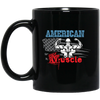 American Muscle, American Fitness, Muscle Silhouette Black Mug