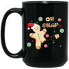 Oh Snap, Cute Gingerbread, Gingerbread Break Down The Leg Black Mug