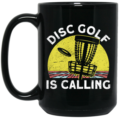 Love This Golf, Disc Golf Is Calling, Retro Golf Player Gift Black Mug