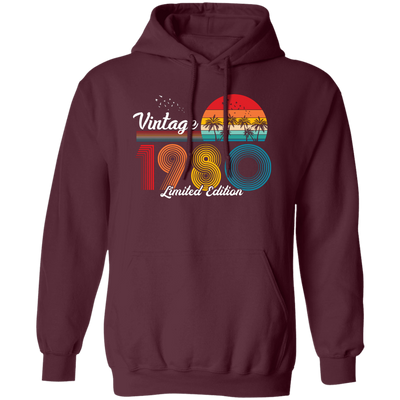 Vintage 1980, 1980 Birthday, 1980 Limited Edition, 1980 Retro Pullover Hoodie