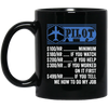 Pilot Hourly Rate, Funny Pilot, Best Of Pilot Black Mug