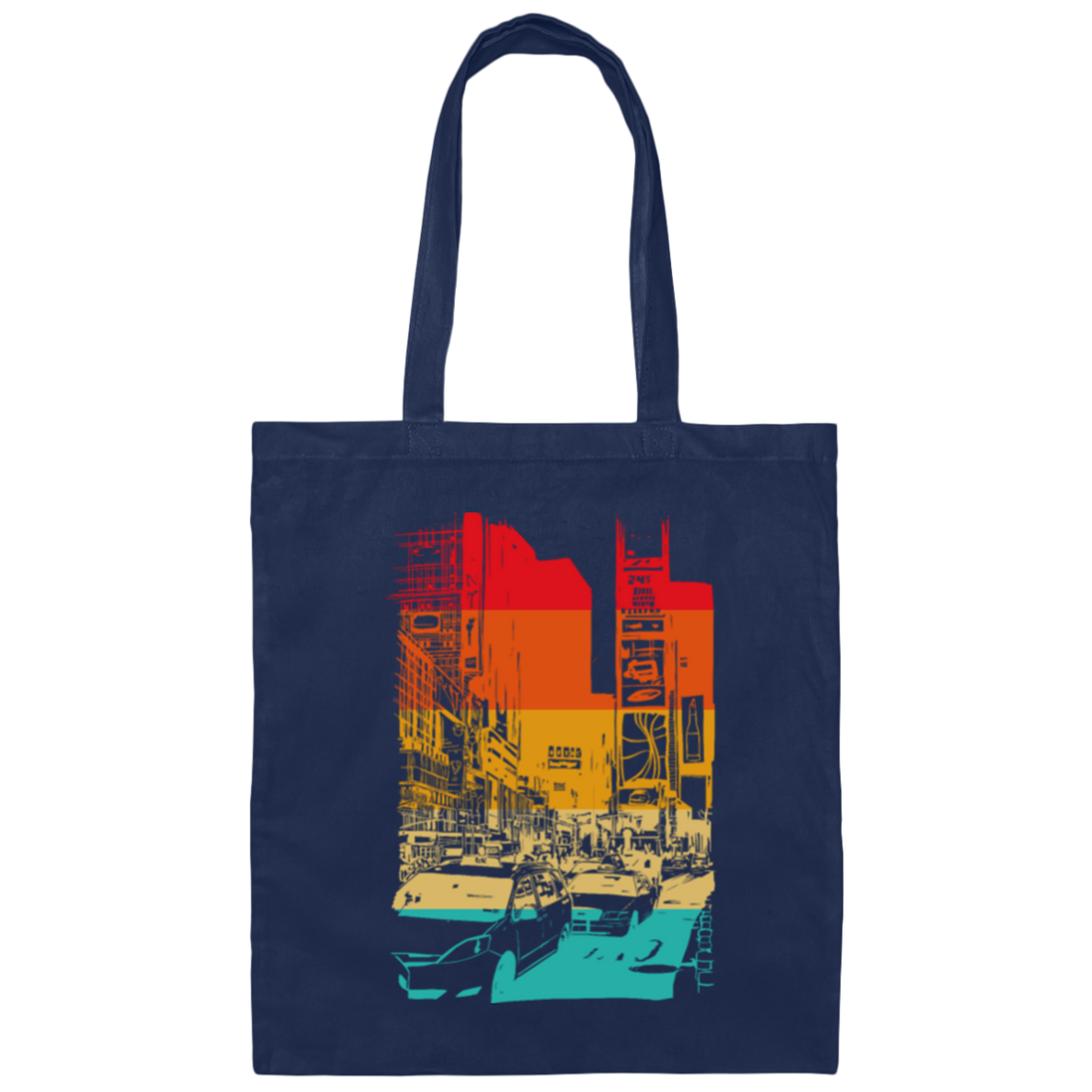 New York Street Love, NYC Trip Announcement, Retro NYC Street Canvas Tote Bag