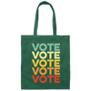 Retro Election Vote Retro Vintage Election Voter Canvas Tote Bag