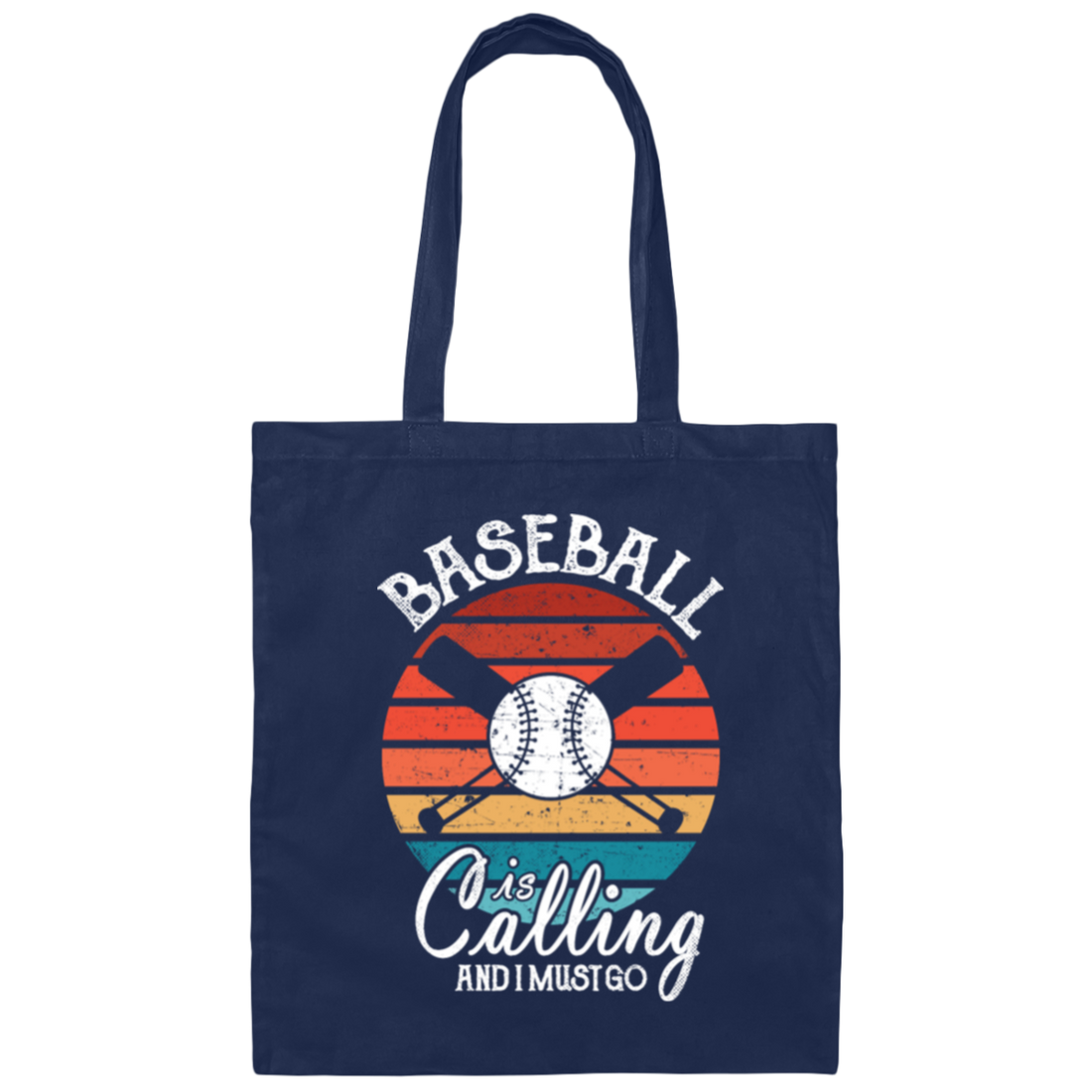 Funny Cool Baseball Calling Must Go Team Coach Canvas Tote Bag