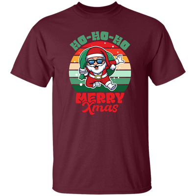 Ho Ho Ho Merry Xmas, Retro Christmas, Funny Santa, Merry Christmas, Trendy Christmas Unisex T-Shirt