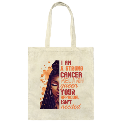 I Am Strong Leo Melanin Queen Cute Birthday Gift Canvas Tote Bag