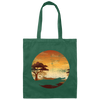 Crocodile Lover, Alligator And Crocodiles, Animal Green Gift Sunset Canvas Tote Bag