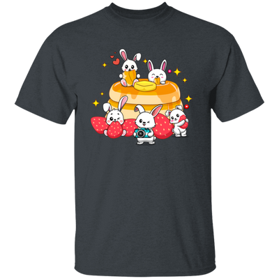 Bunnies With Pancake, Strawberries And Pancake Unisex T-Shirt