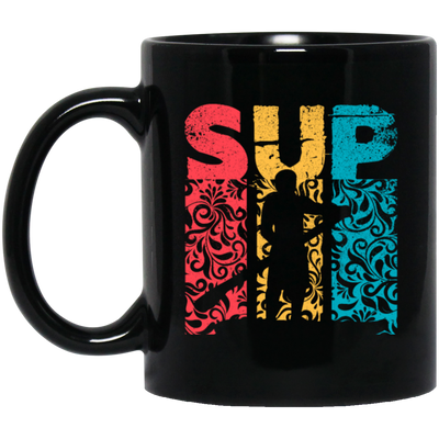 Time For Summer SUP, Paddle Board For Everyone Love Boating Black Mug