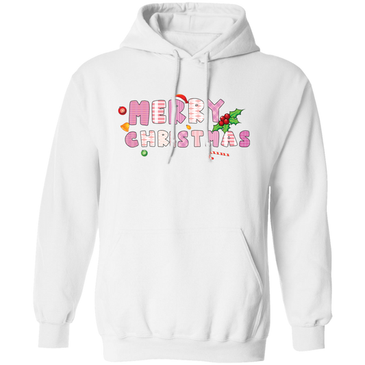 Merry Christmas, Pinky Christmas, Pink Lover, Christmas Lover, Merry Christmas, Trendy Christmas Pullover Hoodie