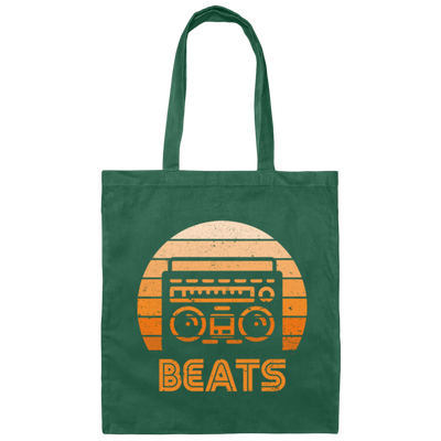 Retro And Old School Inspired Design Featuring Vintage, Retro Radio Beats Canvas Tote Bag