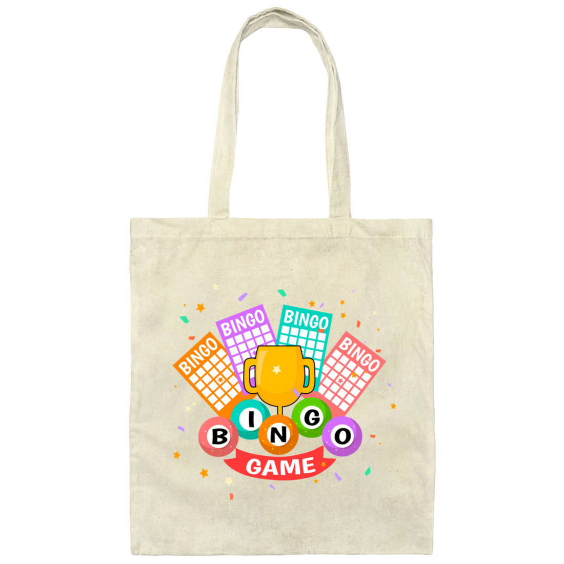 Bingo Trophy, Get The Trophy, Win The Game, Bingo Canvas Tote Bag