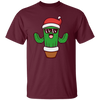 Christmas Cactus, Cactus In Flowerpot, Cactus Wear Sunglasses, Merry Christmas, Trendy Chrismas Unisex T-Shirt